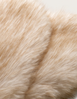 Tipped Faux-Fur Mittens