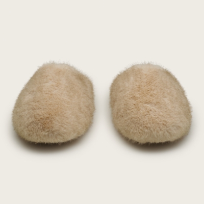 Tipped Faux Fur Mule Slipper