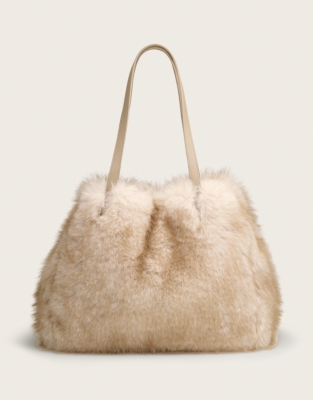 Tipped Faux-Fur Tote Bag