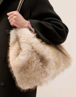 Tipped Faux-Fur Tote Bag