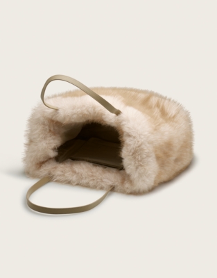 Tipped Faux-Fur Tote Bag