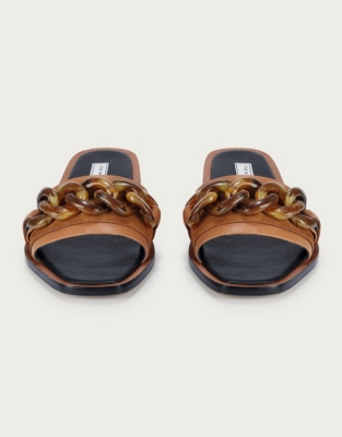 Tortoiseshell Flat Sandals