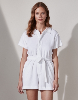 Towelling Playsuit | Loungewear | The White Company UK