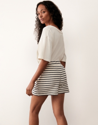 Towelling Stripe Short