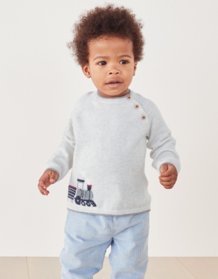 Baby boy 2024 white jumper