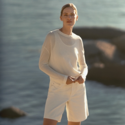 Transparent Knit Jumper with Viscose