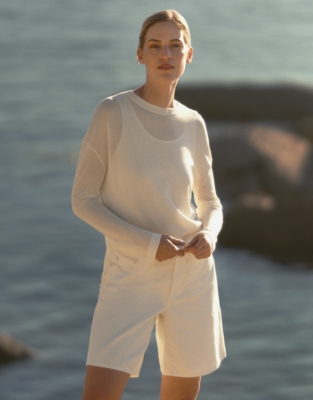 Transparent Knit Jumper with Viscose