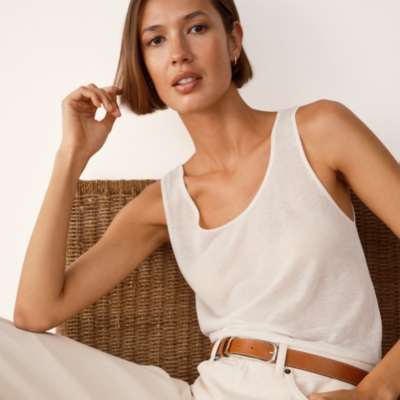 Transparent Knit Vest with Viscose