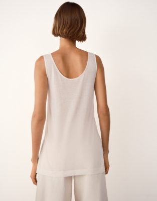 Transparent Knit Vest with Viscose