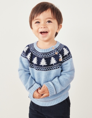 Tree Fair Isle Jumper (018mths) Baby & Children's Sale The White