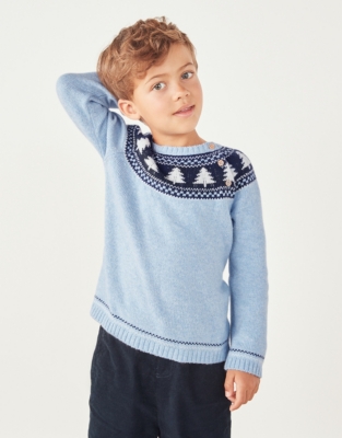 White company hotsell fairisle jumper