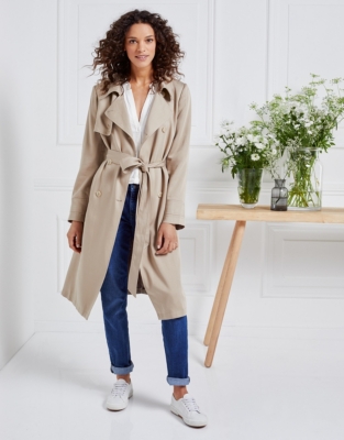 White company shop trench coat