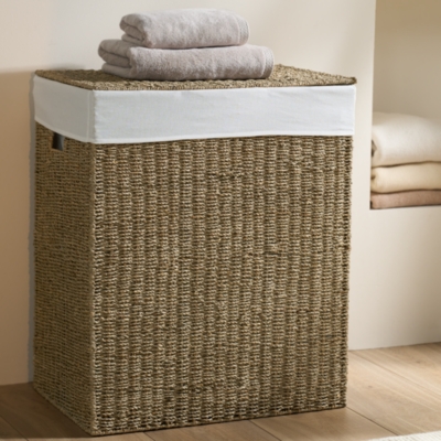 Triple Seagrass Laundry Basket
