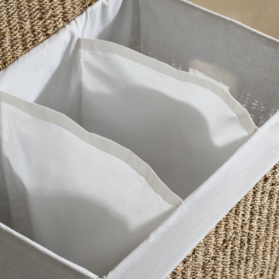 Triple Seagrass Laundry Basket