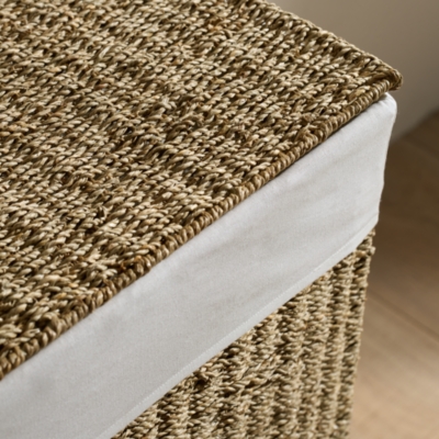Triple Seagrass Laundry Basket