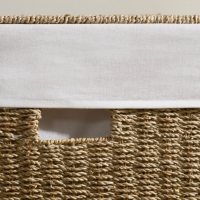 Triple Seagrass Laundry Basket
