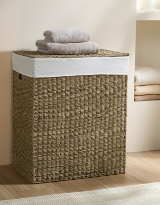 Triple Seagrass Laundry Basket