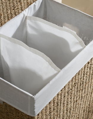Triple Seagrass Laundry Basket