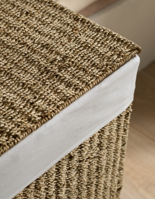 Triple Seagrass Laundry Basket