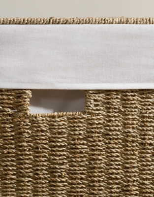 Triple Seagrass Laundry Basket