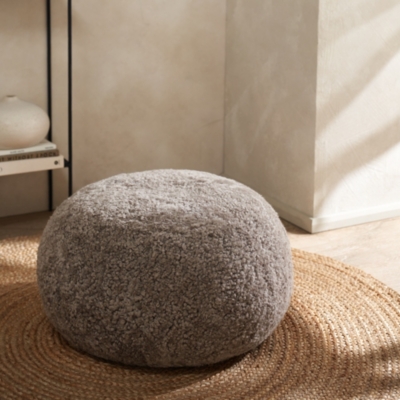 Truffle Cosy Sheepskin Pouffe