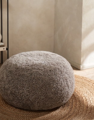 Truffle Cosy Sheepskin Pouffe