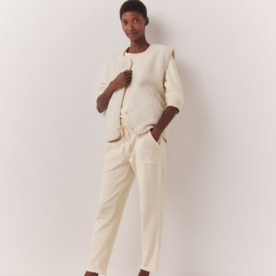 Side Stripe Cuffed Joggers with Cashmere, Loungewear