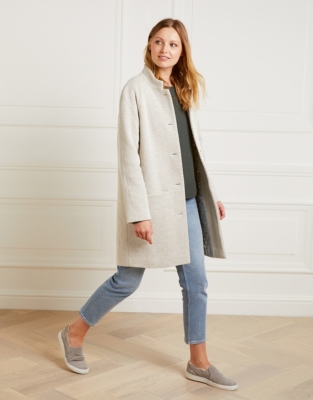 Twill Coat with Wool | Clothing Sale | The White Company UK