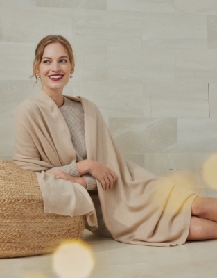 Ultimate Cashmere Blanket Scarf Hats, Scarves & Gloves The White