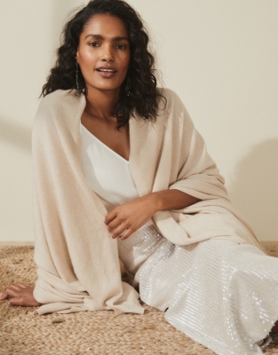 Ultimate Cashmere Blanket Scarf Accessories Sale The White Company UK