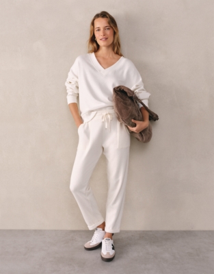 Ultimate Double V-Neck Sweatshirt - Ivory