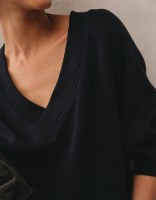 Ultimate Double V-Neck Sweatshirt - Navy