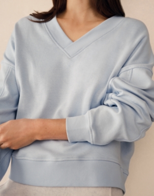 Ultimate Double V-Neck Sweatshirt - Baby Blue