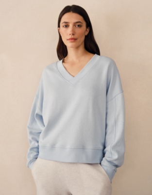 Ultimate Double V-Neck Sweatshirt - Baby Blue