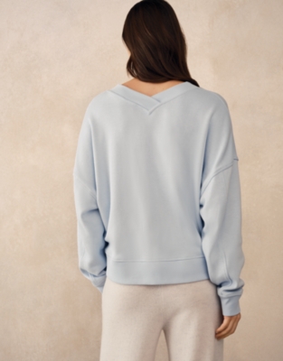 Ultimate Double V-Neck Sweatshirt - Baby Blue