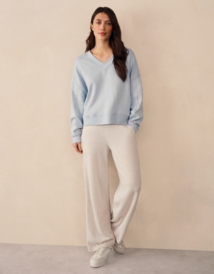 Ultimate Double V-Neck Sweatshirt - Baby Blue