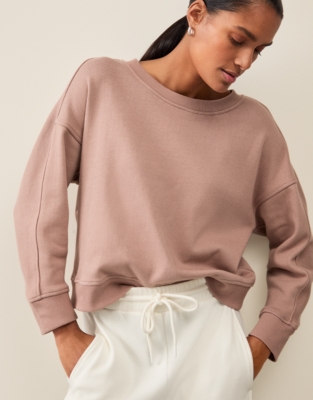 Ultimate Seam Detail Sweatshirt - Rosebud Pink