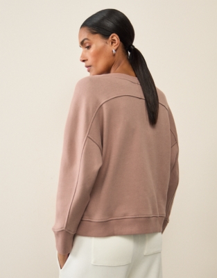 Ultimate Seam Detail Sweatshirt - Rosebud Pink
