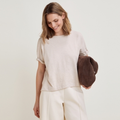 Undyed Cotton Boxy Tee