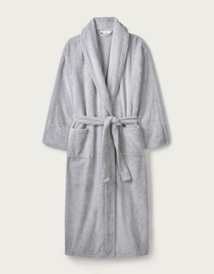 Unisex Cotton Classic Robe - Pearl Gray