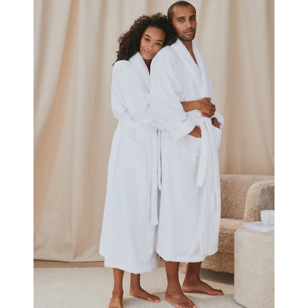 Unisex Cotton Classic Robe | Robes & Dressing Gowns | The  White Company | Size M
