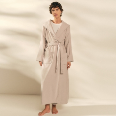 Unisex Hooded Organic Cotton Velour Robe