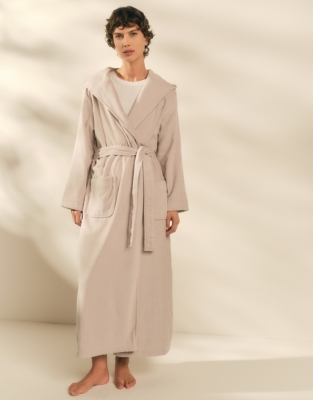 Unisex Hooded Organic Cotton Velour Robe