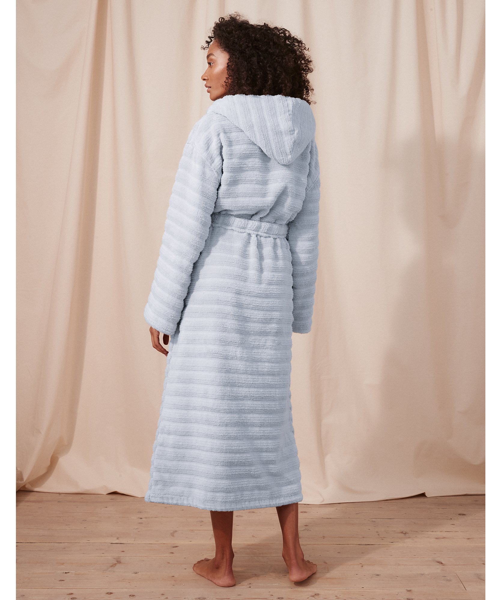 Unisex Hooded Ribbed Hydrocotton Robe | Robes & Dressing Gowns | The ...