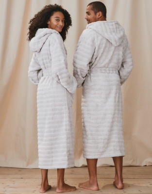 BFD CC Ribbed Hooded Robe SILVER ICE - Southern Avenue Company