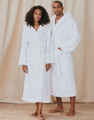 Unisex Hooded Ribbed Hydrocotton Robe | Robes & Dressing Gowns | The ...