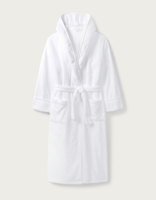 white company baby bathrobe