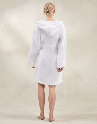 unisex hooded ribbed hydrocotton robe
