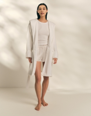 Unisex Hydrocotton Short Hooded Robe