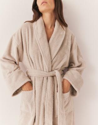 Unisex Organic Cotton Classic Robe - Oatmeal